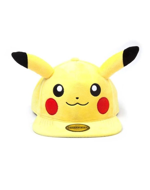 Pokémon Plüsch Snapback Cap Embarrassed Pikachu